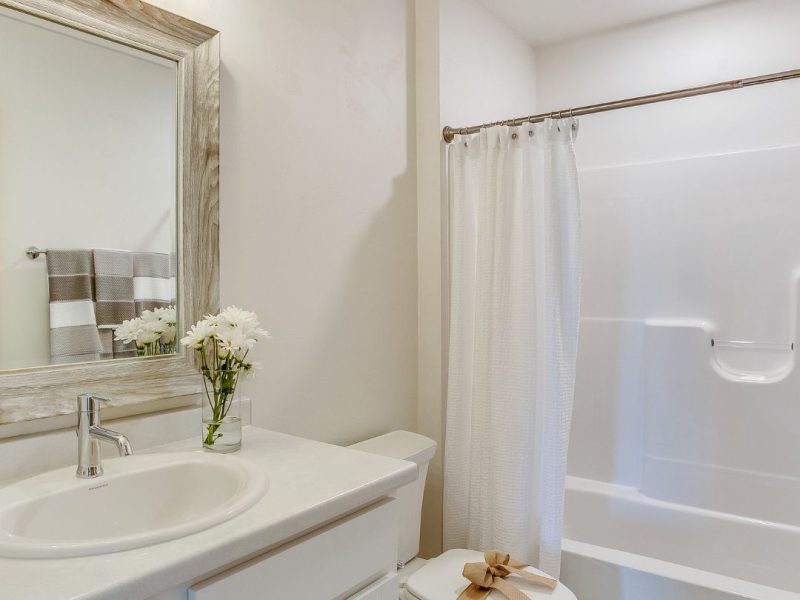 Luxury bathroom remodeling in Denver CO with modern tiles and fixtures